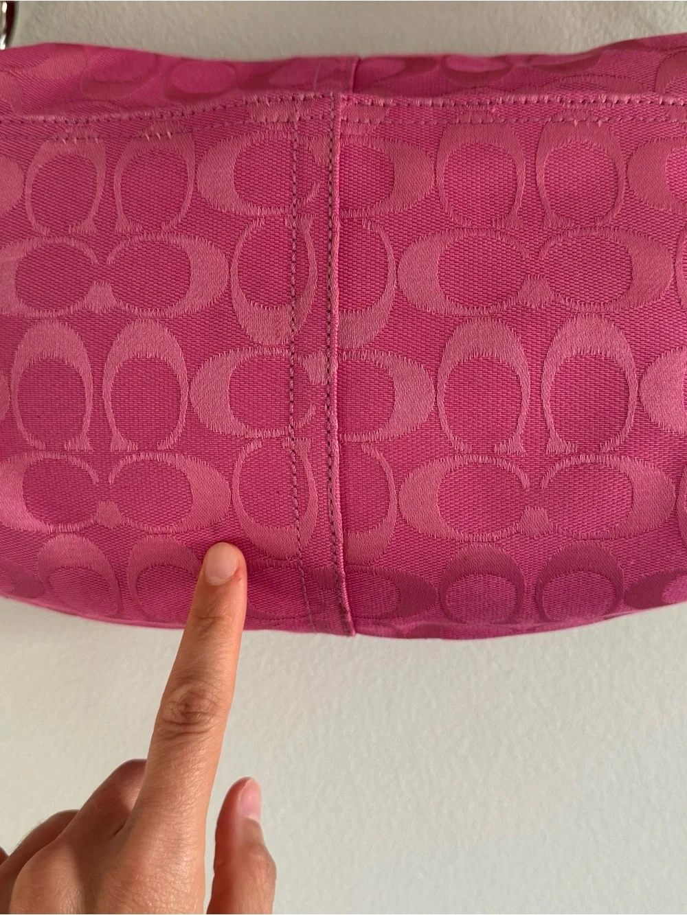 Vintage Y2K Hot Pink Coach Signature Soho Buckle Shoulder Bag